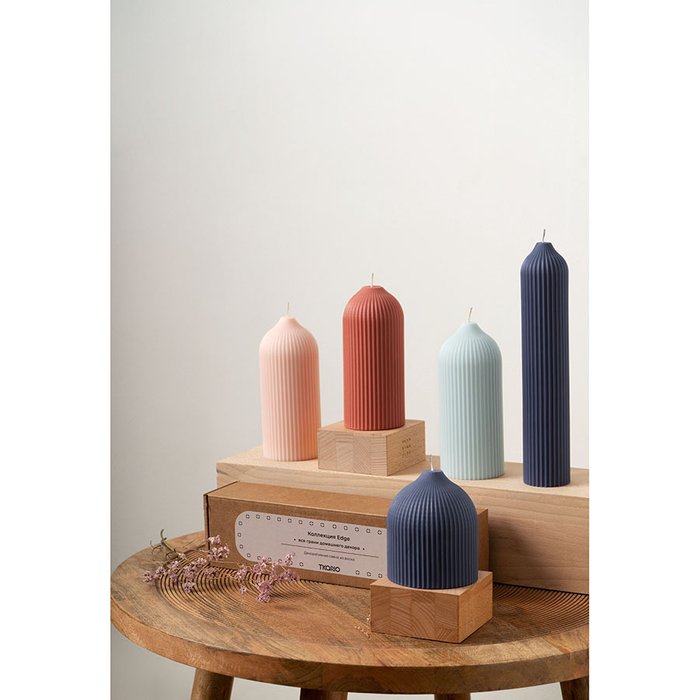 Свеча декоративная Edge терракотового цвета - купить Свечи по цене 1417.0