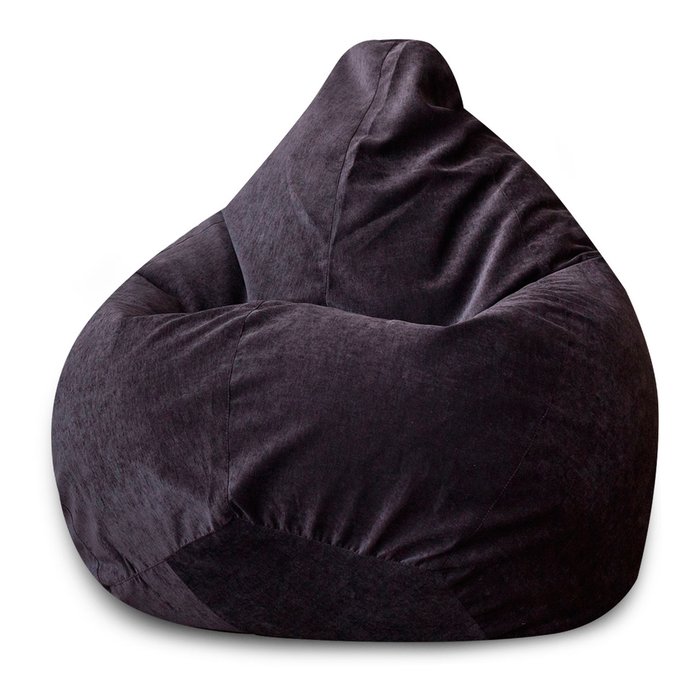 Кресло-мешок Груша L в обивке из микровельвета темно-серого цвета - купить Бескаркасная мебель по цене 3590.0
