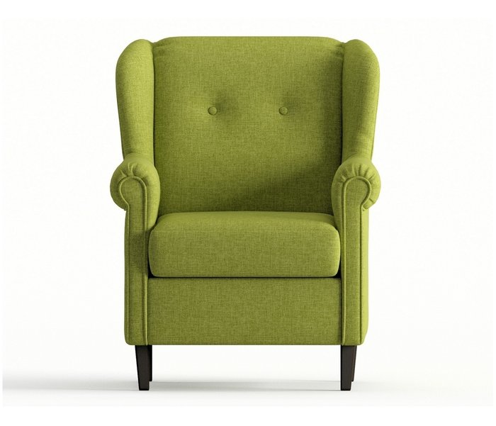 Кресло из рогожки Леон зеленого цвета - купить Интерьерные кресла по цене 15990.0