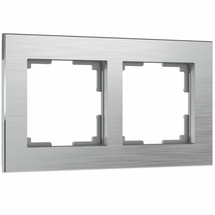 Рамка из металла на 2 поста Аluminium алюминий W0021706 Рамка из металла на 2 поста Аluminium алюминий W0021706