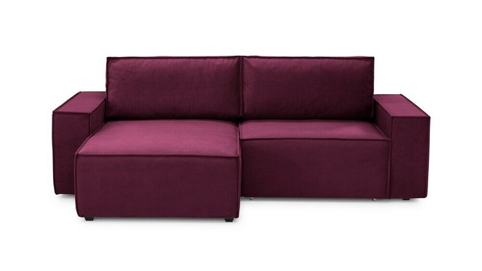 Угловой диван-кровать с оттоманкой Софт 2 фиолетового цвета - купить Угловые диваны по цене 59600.0