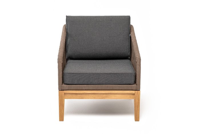 Кресло Канны коричнево-серого цвета - купить Садовые кресла по цене 40800.0