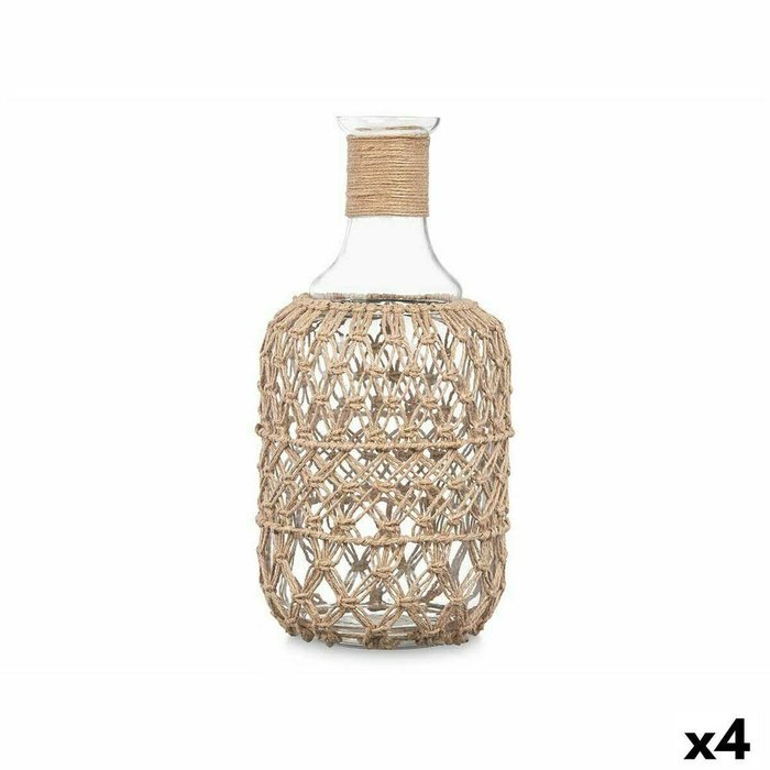 бутылка Прозрачный Натуральный 18 x 38 cm Декоративный (4 штук)