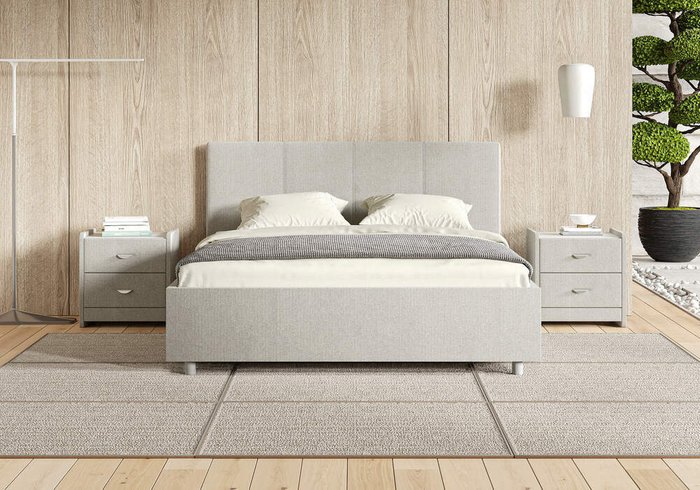 Кровать Prato 180х200 кремового цвета без основания и подъемного механизма - купить Кровати для спальни по цене 20500.0