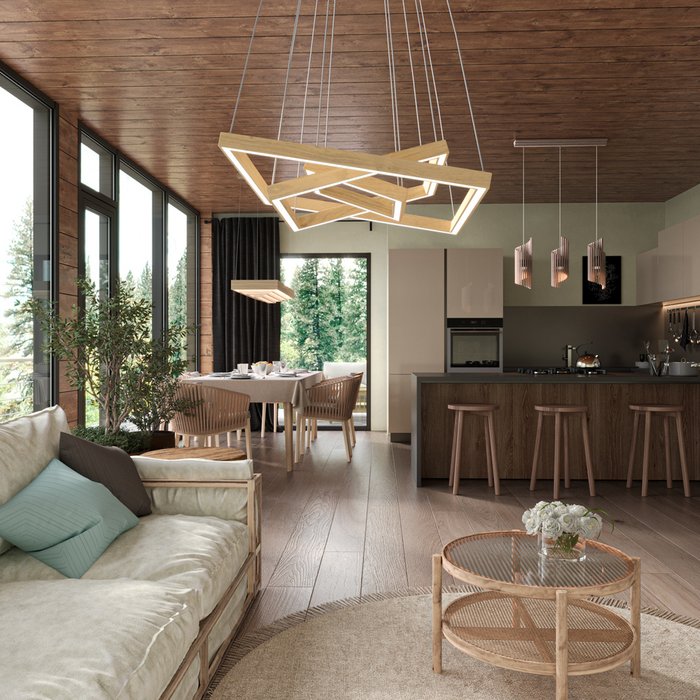 Подвесная люстра Фулла 100х100 из массива палисандры - купить Подвесные люстры по цене 288000 Подвесная люстра Фулла 100х100 из массива палисандры - купить Подвесные люстры по цене 288000