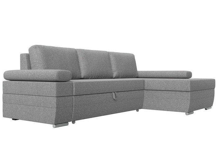 Угловой диван-кровать Канкун серого цвета правый угол - лучшие Угловые диваны в INMYROOM