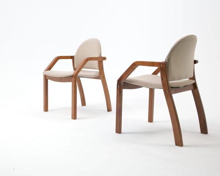 Набор из четырех стульев Джуно бежево-коричневого цвета - купить Обеденные стулья по цене 32800 Набор из четырех стульев Джуно бежево-коричневого цвета - купить Обеденные стулья по цене 32800