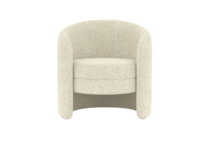 Кресло E7.4 в обивке из рогожки молочного цвета - купить Интерьерные кресла по цене 39900.0