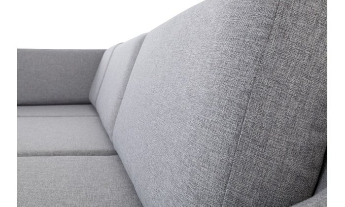 Модульный угловой п-образный диван серого цвета - лучшие Угловые диваны в INMYROOM