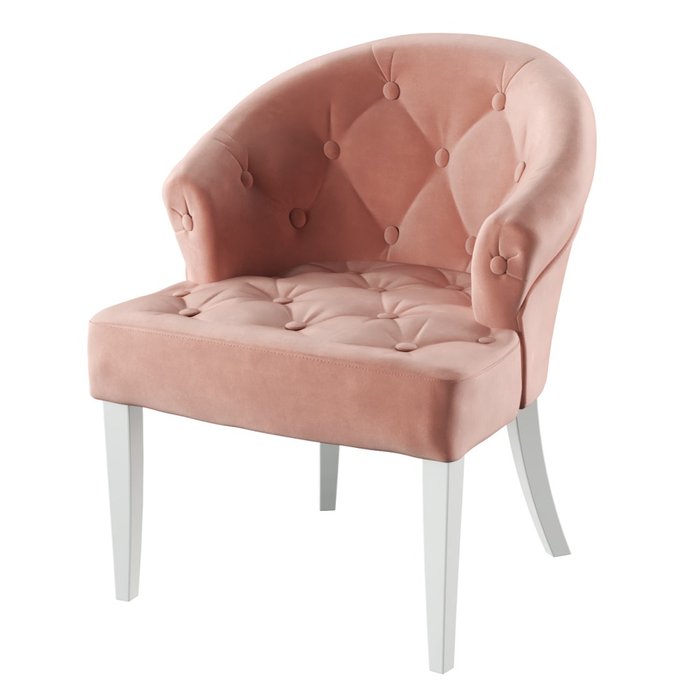 Стул-кресло мягкий Adina розового цвета