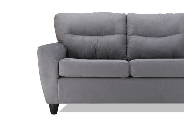 Прямой диван Наполи премиум серого цвета - купить Прямые диваны по цене 34990.0
