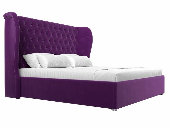 Кровать Далия 200х200 с подъемным механизмом фиолетового цвета - лучшие Кровати для спальни в INMYROOM