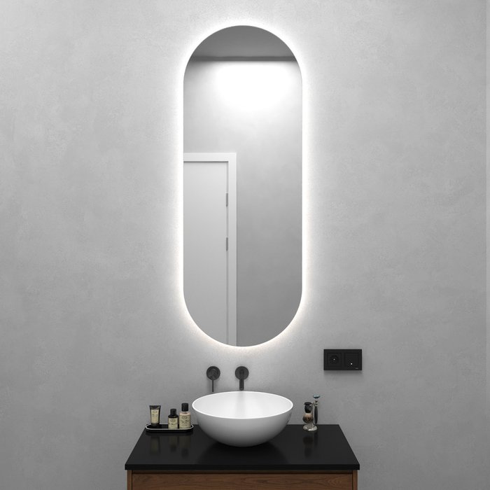 Настенное зеркало Nolvis NF LED M с нейтральной подсветкой  - лучшие Настенные зеркала в INMYROOM