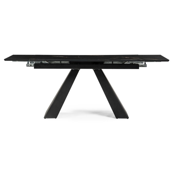 Раскладной обеденный стол Торвальд черного цвета - лучшие Обеденные столы в INMYROOM