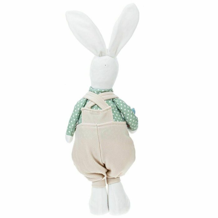 Игрушка набивная Заяц бежево-зеленого цвета - купить Фигуры и статуэтки по цене 4260.0
