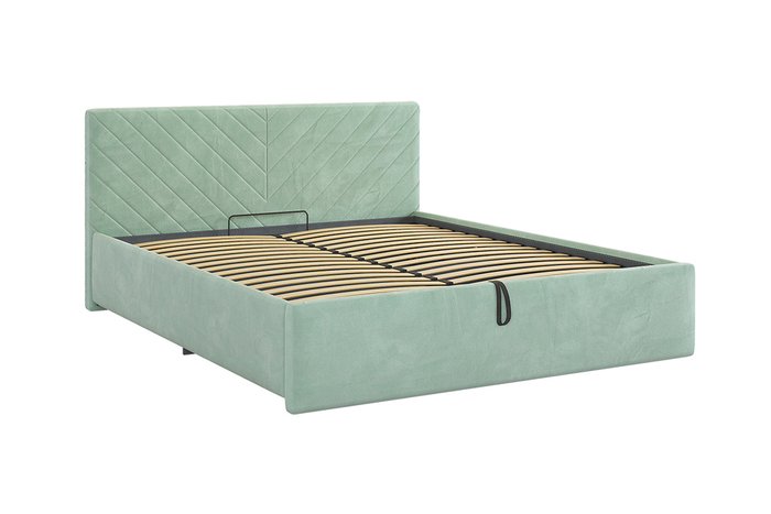 Кровать Сандра 2 160х200 мятного цвета с подъемным механизмом - купить Кровати для спальни по цене 26880.0