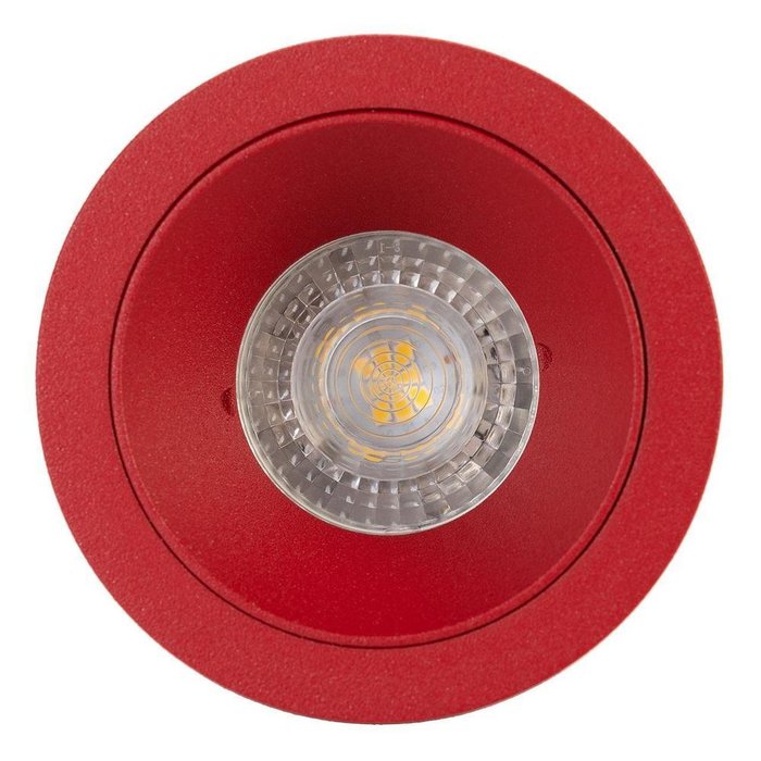 Встраиваемый светильник из металла красного цвета