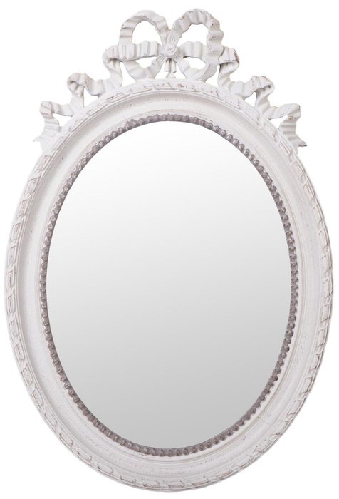 Зеркало настенное Шарм белого цвета