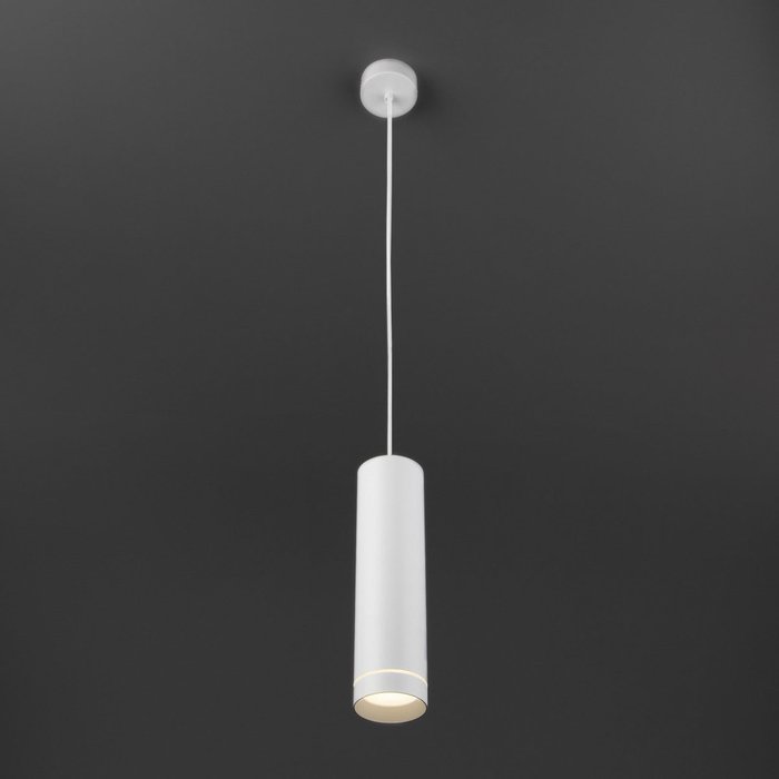 Подвесной светодиодный светильник DLR023 12W 4200K белый матовый - лучшие Подвесные светильники в INMYROOM