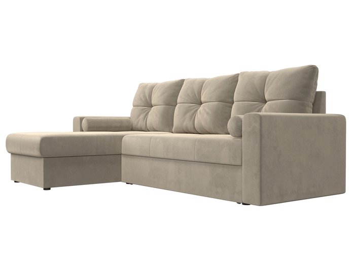 Угловой диван-кровать Верона бежевого цвета левый угол - лучшие Угловые диваны в INMYROOM