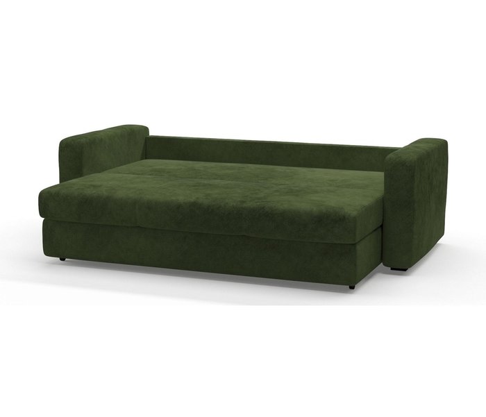 Диван-кровать Риквир в обивке из велюра зеленого цвета - лучшие Прямые диваны в INMYROOM