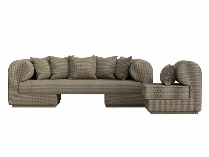 Набор мягкой мебели Кипр 2 бежево-коричневого цвета - купить Комплекты мягкой мебели по цене 71998.0