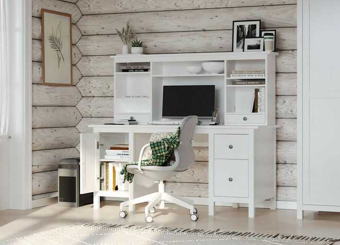 Стол письменный Кантри белого цвета - лучшие Письменные столы в INMYROOM