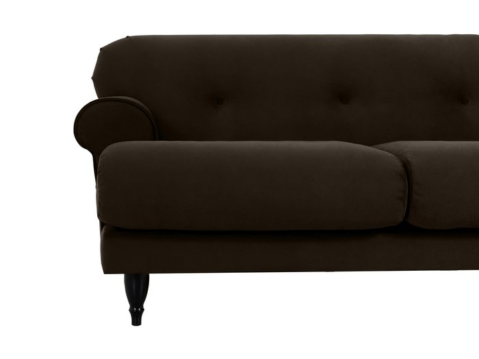 Двухместный диван Italia темно-коричневого цвета - лучшие Прямые диваны в INMYROOM