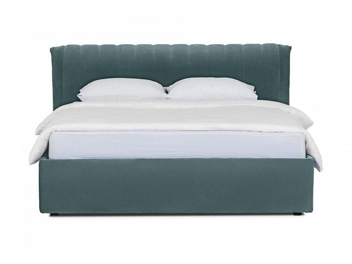 Кровать Queen Anastasia Lux серо-синего цвета 160х200 с подъемным механизмом - купить Кровати для спальни по цене 80190.0