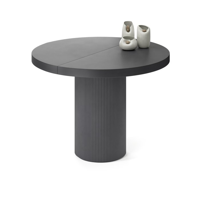 Обеденный стол раздвижной Тиаки L черного цвета - лучшие Обеденные столы в INMYROOM
