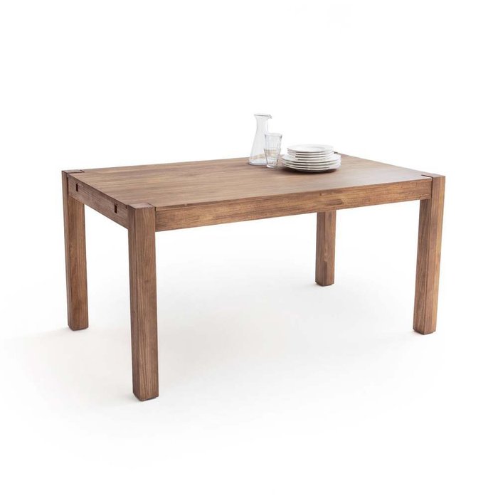 Стол обеденный с удлинениями Lunja коричневого цвета - лучшие Обеденные столы в INMYROOM