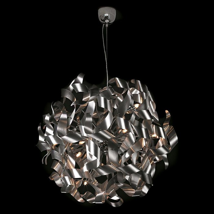 Подвесной светильник Illuminati из множества металлических стружек-завитков - лучшие Подвесные люстры в INMYROOM