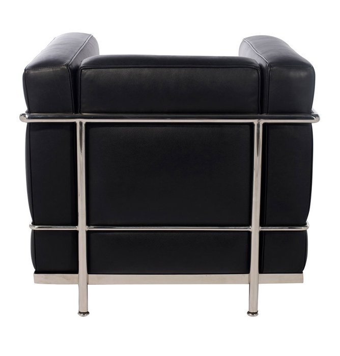Кресло Le Corbusier Style LC2 черная кожа - купить Интерьерные кресла по цене 55500.0