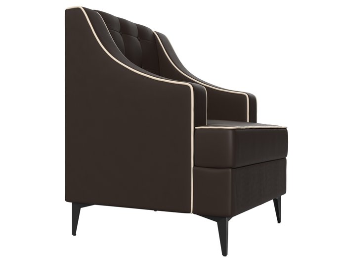 Кресло Марк коричневого цвета (экокожа) - лучшие Интерьерные кресла в INMYROOM