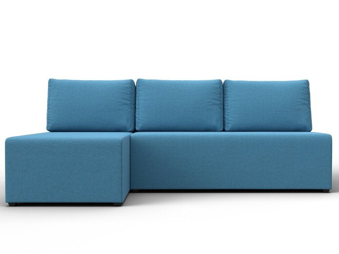 Угловой диван-кровать Поло голубого цвета левый - купить Угловые диваны по цене 39990 Угловой диван-кровать Поло голубого цвета левый - купить Угловые диваны по цене 39990