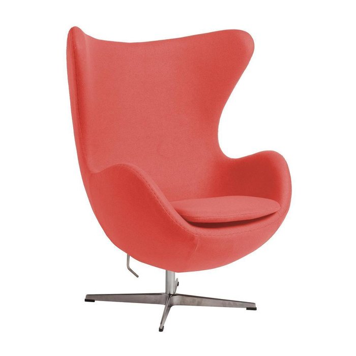 Кресло Egg Chair кораллового цвета - купить Интерьерные кресла по цене 57800.0