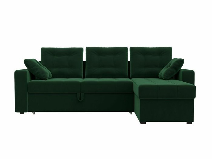 Угловой диван-кровать Камелот зеленого цвета правый угол - купить Угловые диваны по цене 48999.0