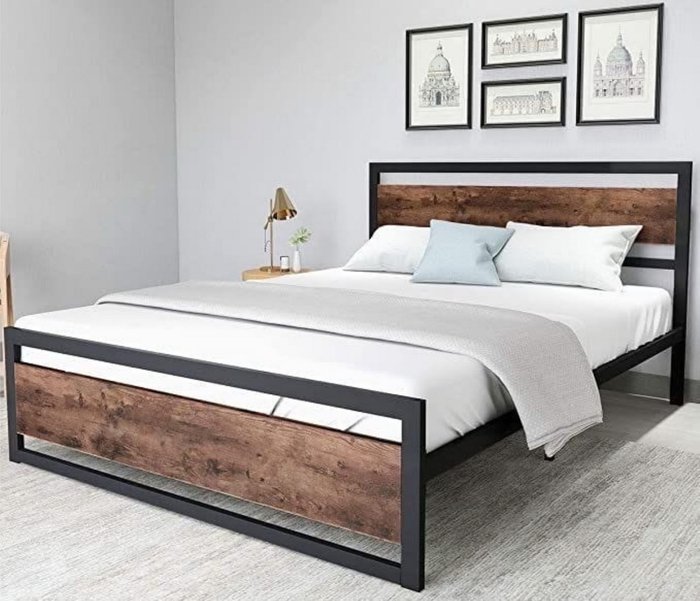 Кровать Бостон 120х200 черно-коричневого цвета - лучшие Кровати для спальни в INMYROOM
