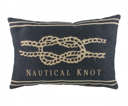 Подушка с надписью Nautical Knot Denim