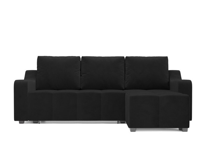 Угловой диван-кровать Берн черного цвета - купить Угловые диваны по цене 43890.0