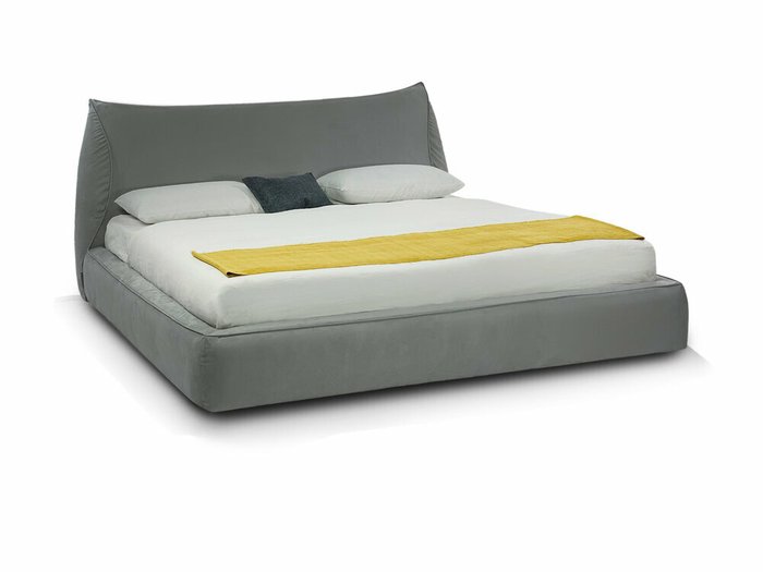 Кровать Bag 160х200 серого цвета с ортопедической решеткой - лучшие Кровати для спальни в INMYROOM
