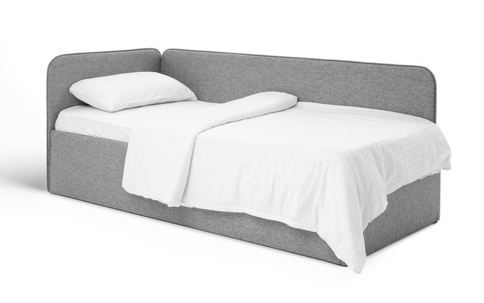 Кровать-диван Leonardo 70х160 серого цвета с подъемным механизмом