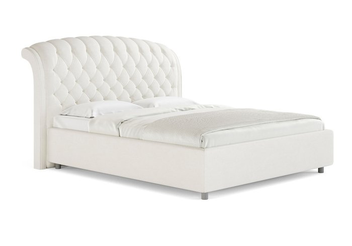 Кровать Venezia 160х200 белого цвета без основания и подъемного механизма