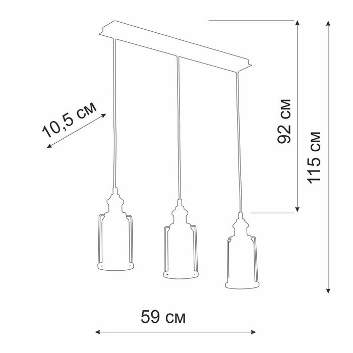 Люстра V4829-7/3S, 3xE27 макс. 40Вт - купить Подвесные системы по цене 5941