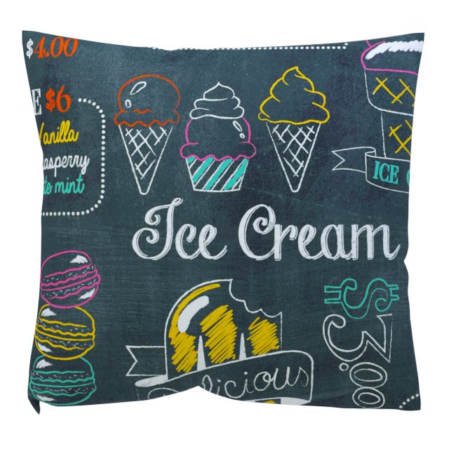Декоративная подушка Ice Cream серо-синего цвета Декоративная подушка Ice Cream серо-синего цвета