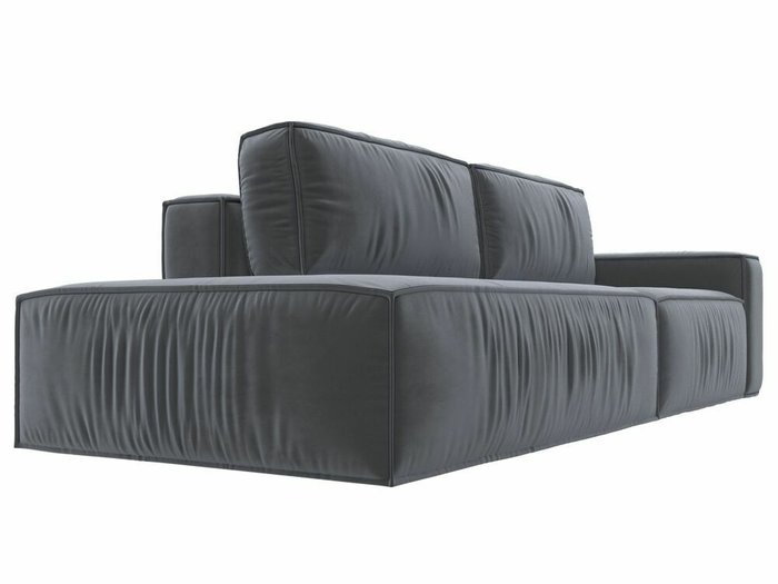 Прямой диван-кровать Прага модерн серого цвета подлокотник справа - лучшие Прямые диваны в INMYROOM