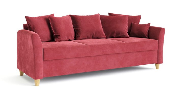 Диван-кровать Катарина красного цвета - купить Прямые диваны по цене 59488.0