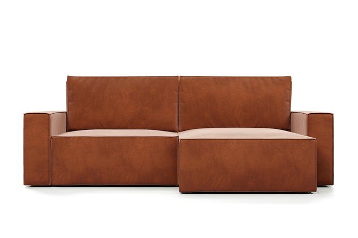 Угловой диван-кровать Корсо терракотового цвета - лучшие Угловые диваны в INMYROOM