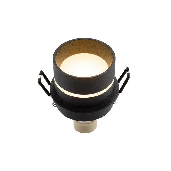 Влагозащищенный светильник черного цвета  - купить Встраиваемые споты по цене 1250.0