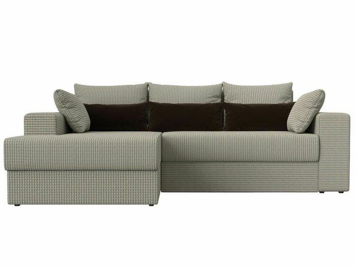 Угловой диван-кровать Майами серо-бежевого цвета левый угол - купить Угловые диваны по цене 49999.0